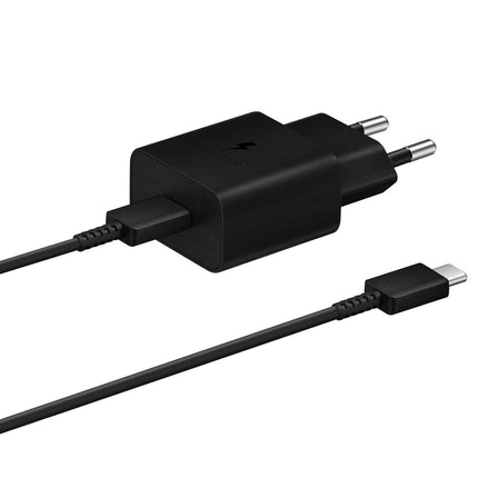 SAMSUNG USB-C 15W PD AFC wall charger + black USB-C cable