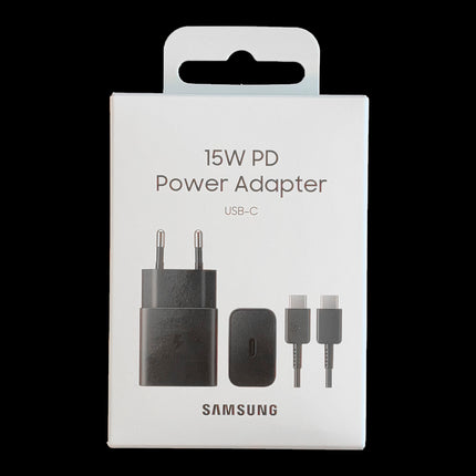 SAMSUNG USB-C 15W PD AFC wall charger + black USB-C cable – image 5