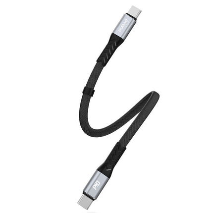 DUDAO Cable flat cable short USB-C - USB-C L10C PD 100W 23cm black – image 2