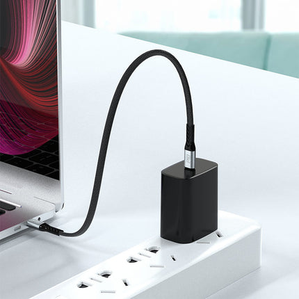 DUDAO Cable flat cable short USB-C - USB-C L10C PD 100W 23cm black – image 3