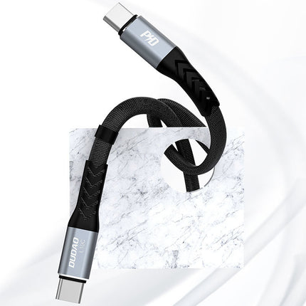 DUDAO Cable flat cable short USB-C - USB-C L10C PD 100W 23cm black – image 4