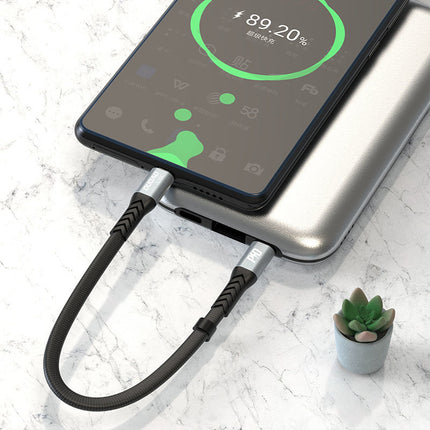 DUDAO Cable flat cable short USB-C - USB-C L10C PD 100W 23cm black – image 7