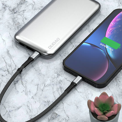 DUDAO Short flat cable for iPhone USB-C - Lightning L10P PD 20W 23cm black – image 8
