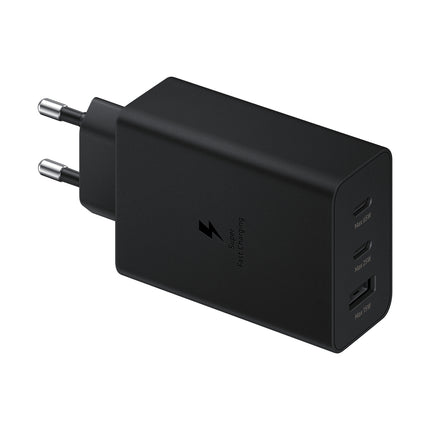 SAMSUNG Mains charger 2x USB-C and 1x USB PPS PD 65W QC 3.0 AFC FCP black