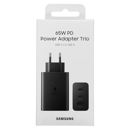 SAMSUNG Mains charger 2x USB-C and 1x USB PPS PD 65W QC 3.0 AFC FCP black – image 5