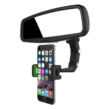 HURTEL Black and green phone holder for smartphone attached to the rearview mirror – image 8