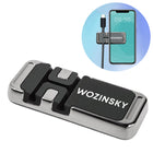 WOZINSKY Self-adhesive magnetic phone holder with cable organizer, black