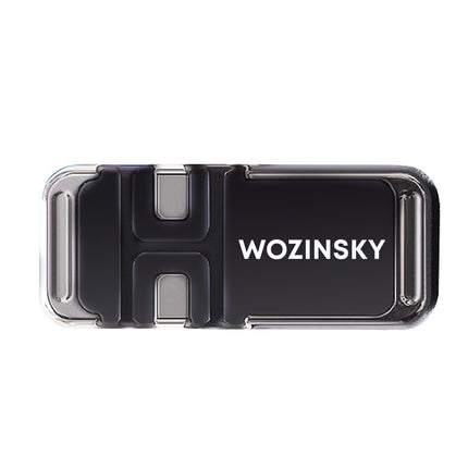 WOZINSKY Self-adhesive magnetic phone holder with cable organizer, black – image 2
