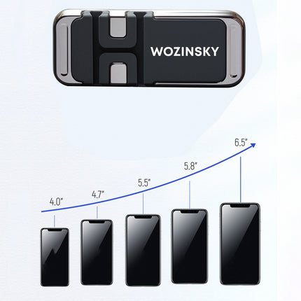 WOZINSKY Self-adhesive magnetic phone holder with cable organizer, black – image 3