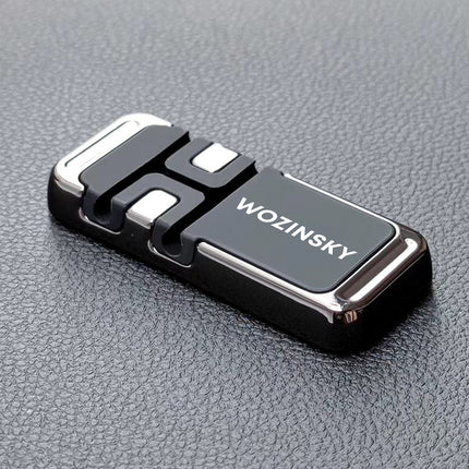 WOZINSKY Self-adhesive magnetic phone holder with cable organizer, black – image 7