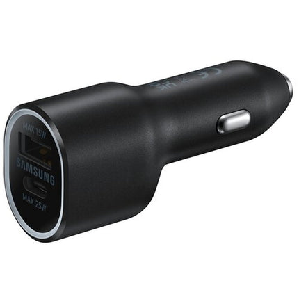 SAMSUNG Car charger for cigarette lighter socket 2x USB 25W, black