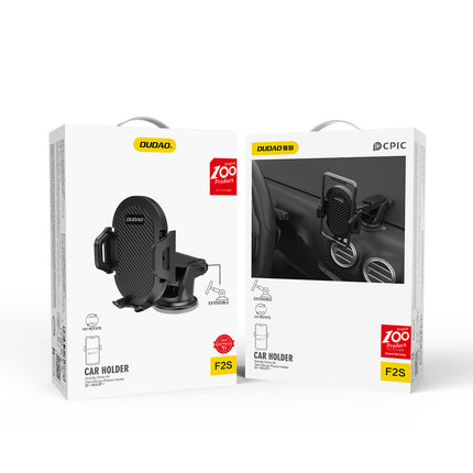 DUDAO Telescopic gravity car holder for glass, dashboard, black – image 2