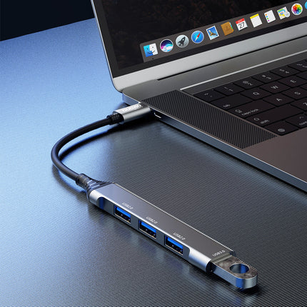 DUDAO HUB splitter adapter from USB-C socket to 4x USB, black, gray – image 10