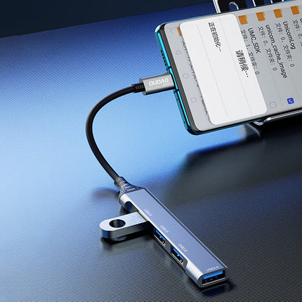 DUDAO HUB splitter adapter from USB-C socket to 4x USB, black, gray – image 4