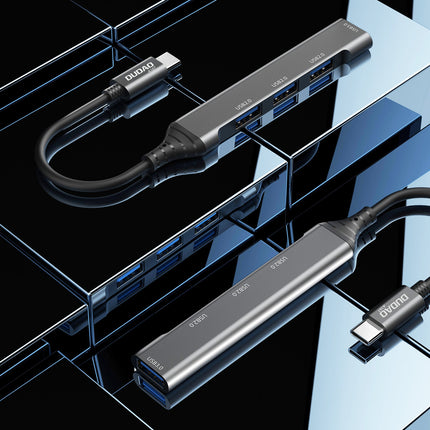 DUDAO HUB splitter adapter from USB-C socket to 4x USB, black, gray – image 9
