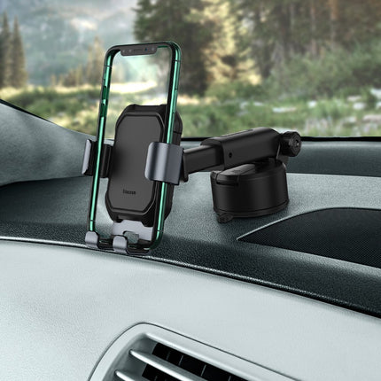 BASEUS Gravity telescopic car phone holder for windshield, dashboard, black – image 10