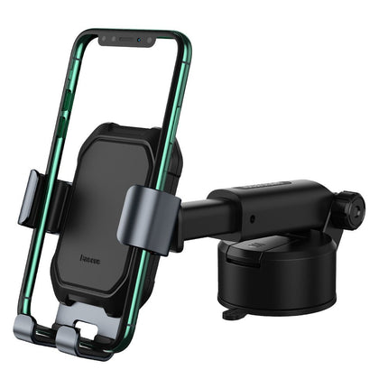 BASEUS Gravity telescopic car phone holder for windshield, dashboard, black – image 2