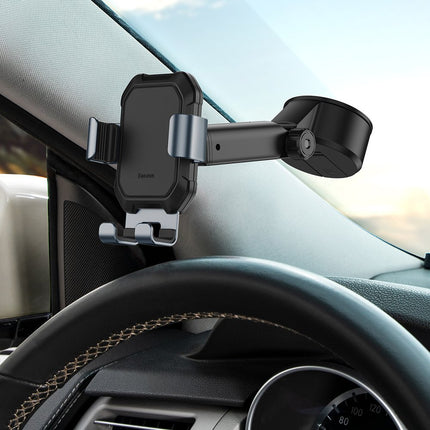 BASEUS Gravity telescopic car phone holder for windshield, dashboard, black – image 9