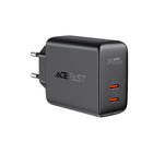 ACEFAST Mains charger 2x USB-C 40W PPS PD QC 3.0 AFC FCP black