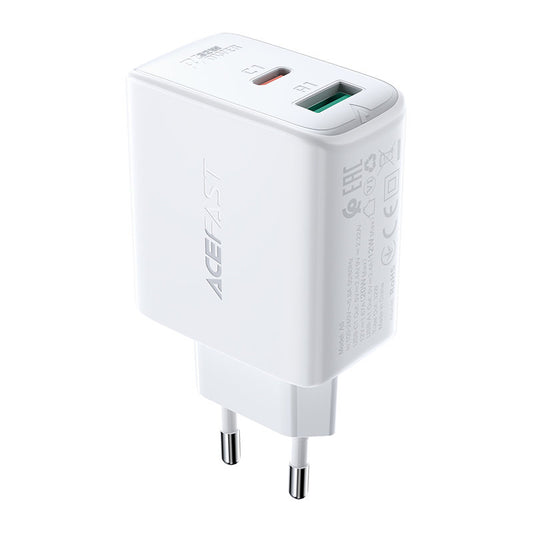 ACEFAST USB-C USB 32W wall charger PPS PD QC 3.0 AFC FCP white