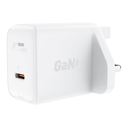ACEFAST English GaN USB-C charger 30W Q3 3.0 AFC FCP UK plug white – image 2