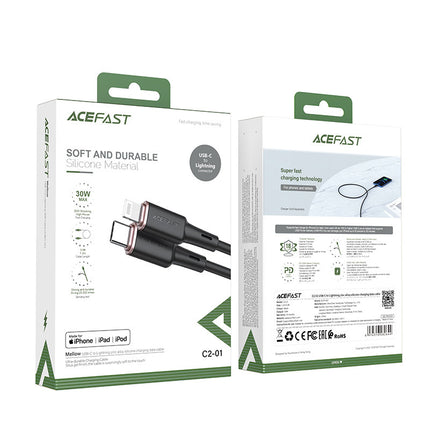 ACEFAST Cable for iPhone MFI USB-C - Lightning 30W 3A 1.2m black – image 5