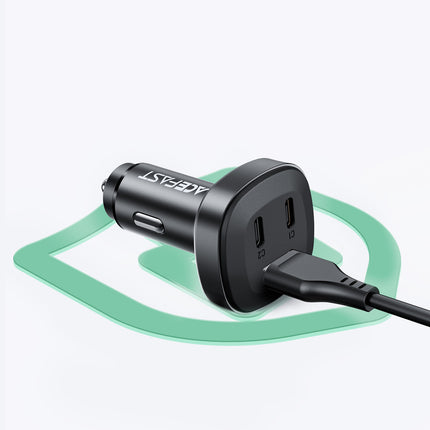 ACEFAST Car charger 66W 2x USB-C USB Power Delivery QC 4.0 black – image 10