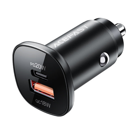 ACEFAST 38W USB-C USB Power Delivery QC 3.0 car charger, black