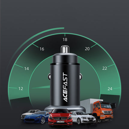 ACEFAST 38W USB-C USB Power Delivery QC 3.0 car charger, black – image 7