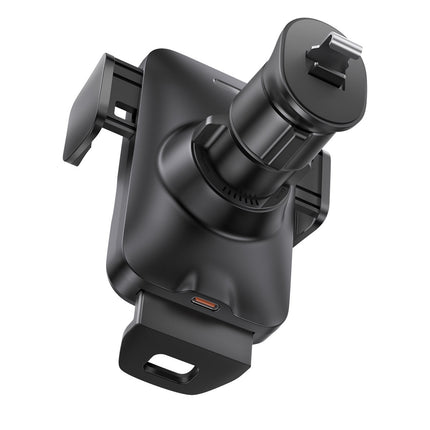 BASEUS Inductive car charger + Wisdom grille phone holder, black – image 6