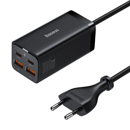 BASEUS Fast universal GaN charger 2x USB-C 2x USB 100W QC 4.0+ AFC black – image 3