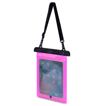 HURTEL Waterproof PVC tablet case with adjustable outdoor strap - pink – image 2
