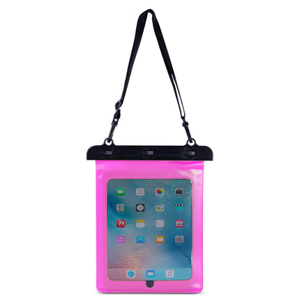 HURTEL Waterproof PVC tablet case with adjustable outdoor strap - pink – image 3