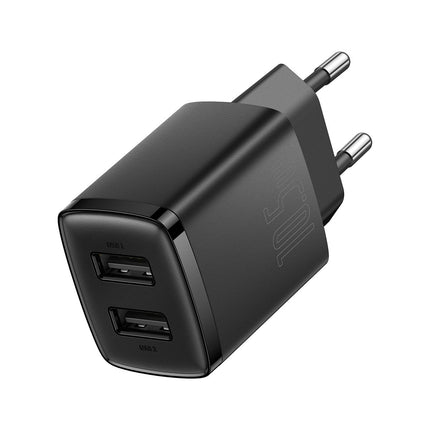 BASEUS Compact 2x USB 10.5W wall charger, black – image 3
