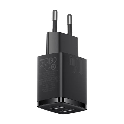 BASEUS Compact 2x USB 10.5W wall charger, black – image 4