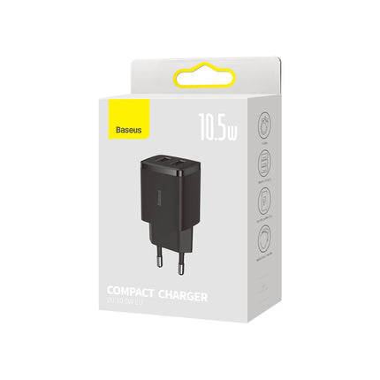 BASEUS Compact 2x USB 10.5W wall charger, black – image 5