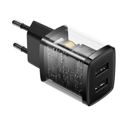 BASEUS Compact 2x USB 10.5W wall charger, black – image 6