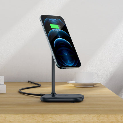 ACEFAST 2in1 Qi 15W wireless charger and stand for iPhone and Apple AirPods E6 black – image 7