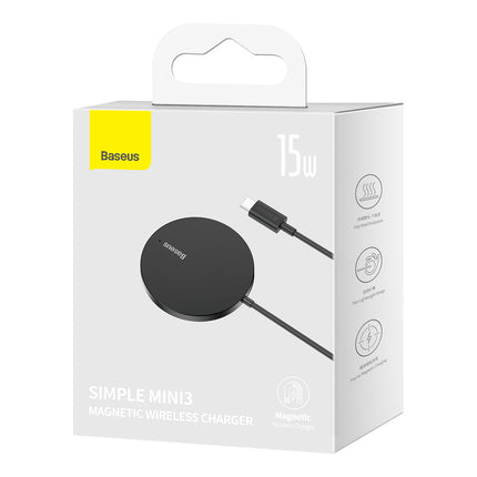 BASEUS Small inductive charger for the MagSafe Simple Mini3 15W phone, black – image 5