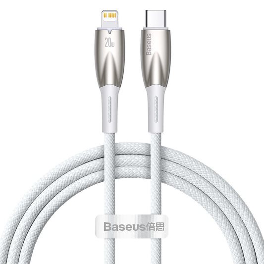 BASEUS Cable for fast charging iPhone USB-C - Lightning 480Mb/s PD 20W 1m white
