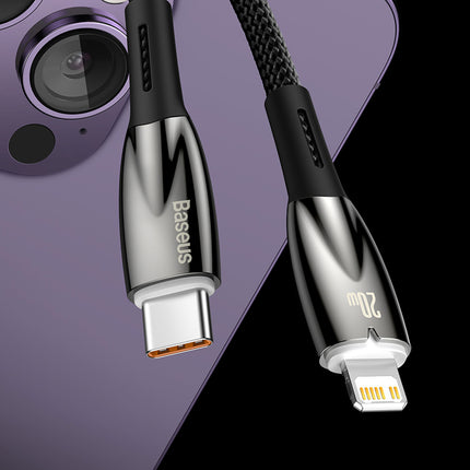 BASEUS Cable for fast charging iPhone USB-C - Lightning 480Mb/s PD 20W 1m white – image 11