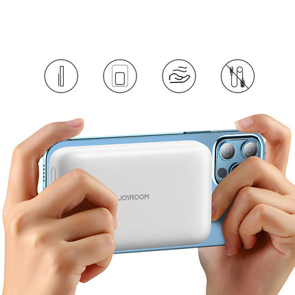 JOYROOM Mini Power Bank 10000mAh magnetic with QC PD USB USB-C charger, white – image 2
