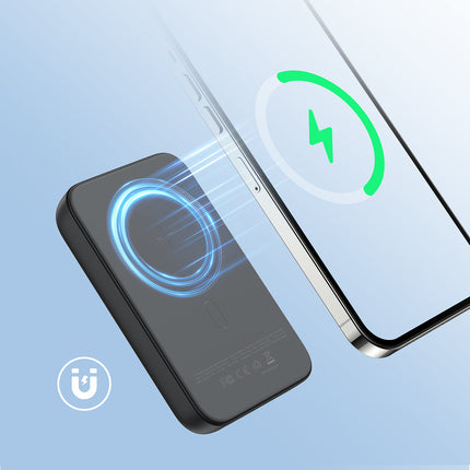 JOYROOM Mini Power Bank 10000mAh magnetic with QC PD USB USB-C charger, black – image 3