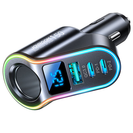 JOYROOM 4in1 Fast USB-A car charger 2x USB-C PD 150W black – image 3