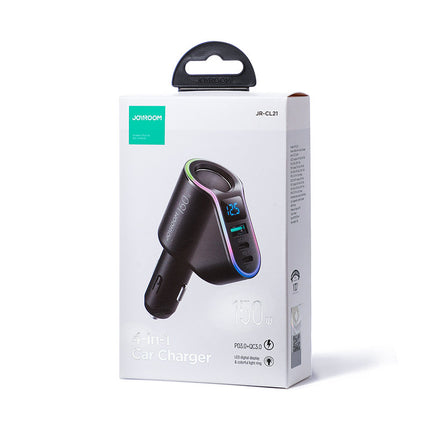 JOYROOM 4in1 Fast USB-A car charger 2x USB-C PD 150W black – image 5