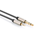 UGREEN TRS audio adapter cable mini jack 3.5mm - jack 6.35mm 1m gray