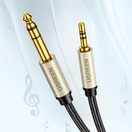 UGREEN TRS audio adapter cable mini jack 3.5mm - jack 6.35mm 2m gray – image 2