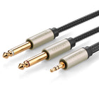 UGREEN Cable audio splitter mini jack 3.5 mm - 2x jack 6.35 mm 1m gray