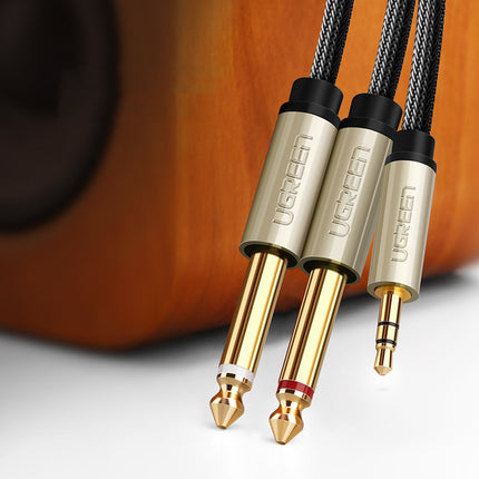 UGREEN Cable audio splitter mini jack 3.5 mm - 2x jack 6.35 mm 1m gray – image 10