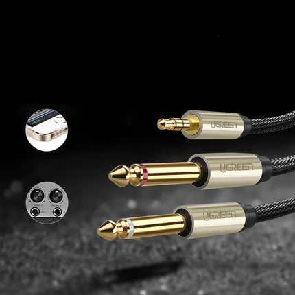 UGREEN Cable audio splitter mini jack 3.5 mm - 2x jack 6.35 mm 1m gray – image 11